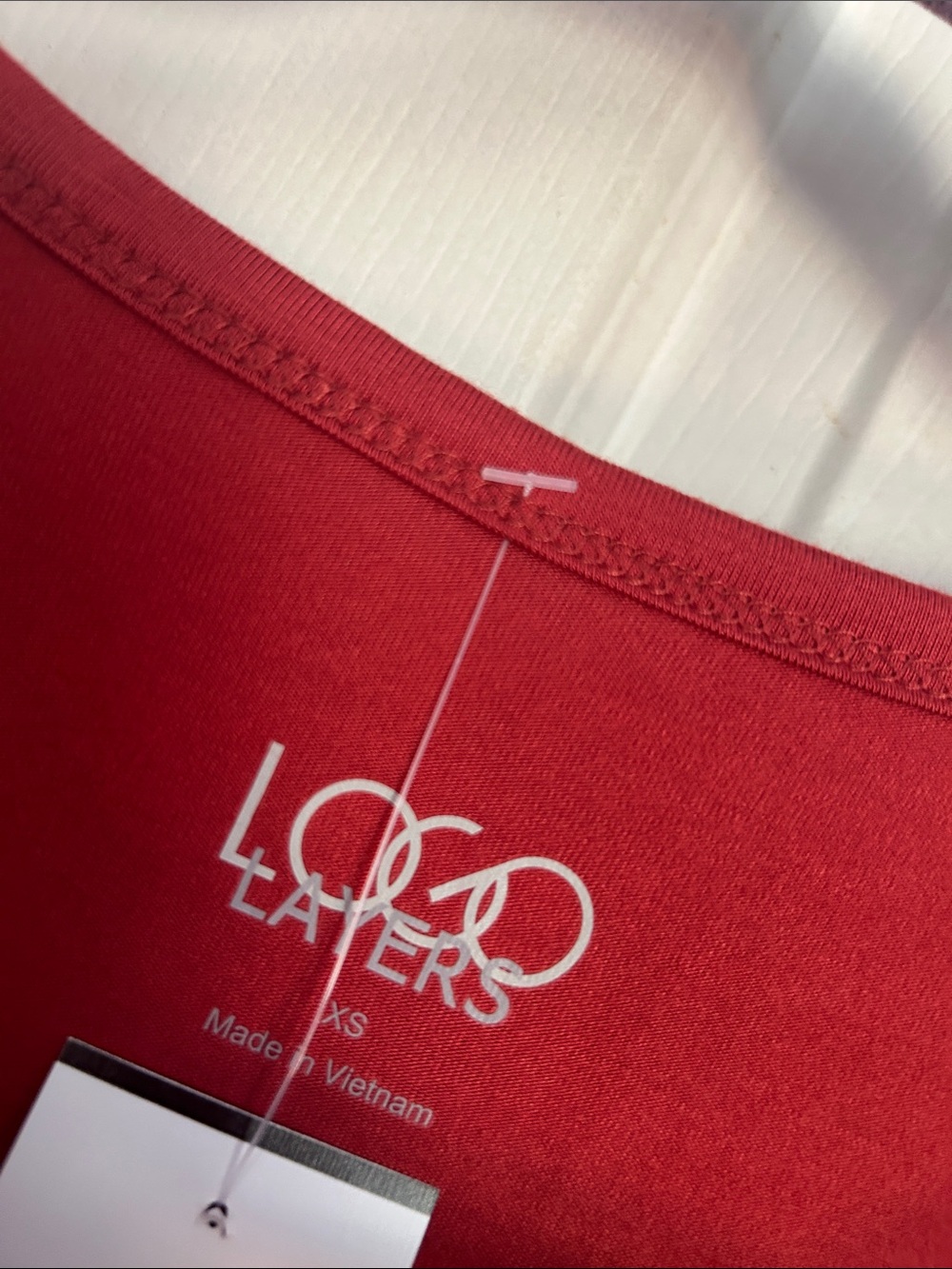 LOGO Layers by Lori Goldstein Hankerchief Hem Tank size XS - Picture 4 of 5